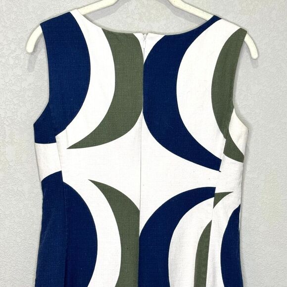 Anthropologie Tabitha Dress Size 6 Ivory Mod Circle Sleeveless Sheath - Picture 6 of 8